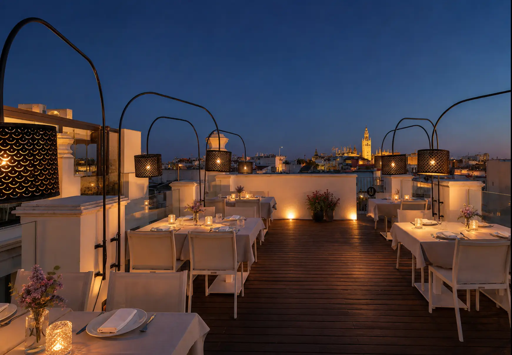 Terraza del Restaurante Recoveco, que se encuentra en el Hotel Vincci Selección Unuk
